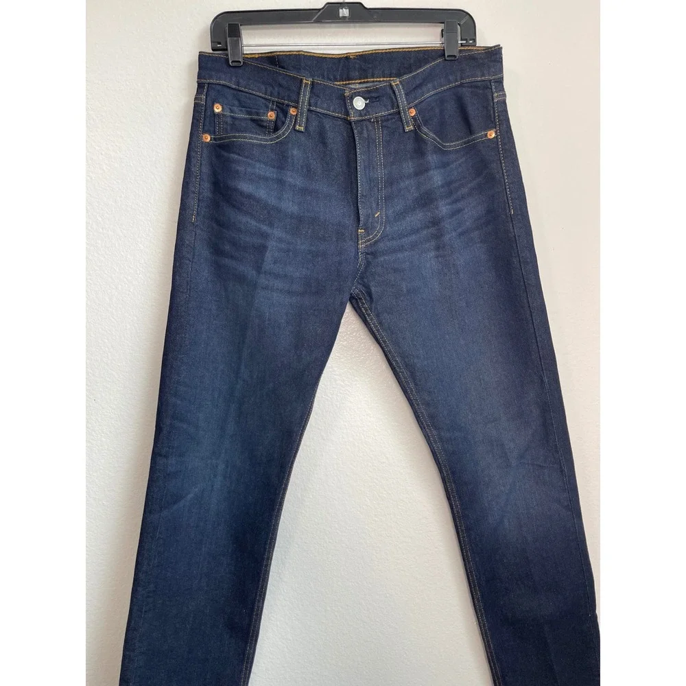 Levis 513 Slim Straight Jeans Mens 32x30 Dark Wash Indigo Denim Pants